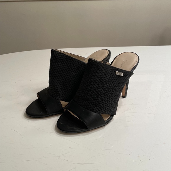 Calvin Klein peep toe mules - Picture 1 of 4